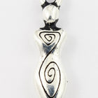 20mm Antique Silver Tierracast Spiral Goddess Drop #CK569-General Bead