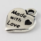 13mm Antique Silver Tierracast Made With Love Drop #CK571-General Bead