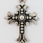 27mm Antique Silver Tierracast Fleur Cross Drop #CK572-General Bead