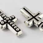 15mm Antique Silver Tierracast Beaded Cross Drop #CK574-General Bead