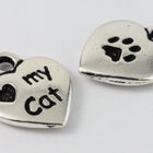 13mm Antique Silver Tierracast "Love My Cat" Drop #CK575-General Bead