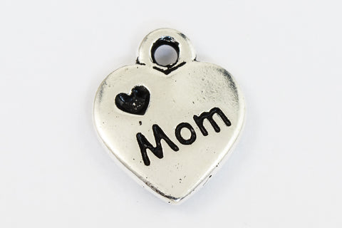 13mm Antique Silver Tierracast "Love Mom" Drop #CK577-General Bead