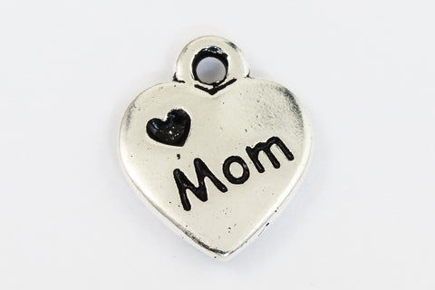 13mm Antique Silver Tierracast "Love Mom" Drop #CK577-General Bead