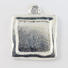 21mm Silver Tierracast Simple Square Drop Frame #CK587-General Bead