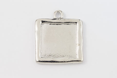 25mm Silver Tierracast Square Drop Frame #CK588-General Bead