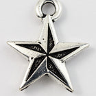 18mm Antique Silver Tierracast Nautical Star Drop #CK591-General Bead