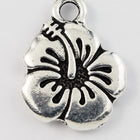 18mm Antique Silver Tierracast Hibiscus Drop #CK593-General Bead