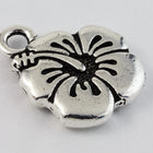 18mm Antique Silver Tierracast Hibiscus Drop #CK593-General Bead