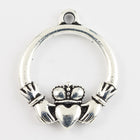 24mm Antique Silver Tierracast Claddagh Drop #CK612-General Bead