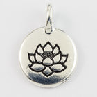 17mm Antique Silver Tierracast Lotus Charm #CK620-General Bead