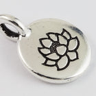 17mm Antique Silver Tierracast Lotus Charm #CK620-General Bead