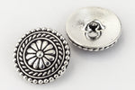 18mm Antique Silver TierraCast Bali Button (15 Pcs) #CK627-General Bead