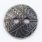 17mm Antique Pewter TierraCast Round Leaf Button (20 Pcs) #CK630-General Bead