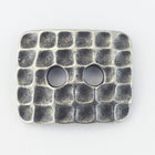 15mm Antique Pewter TierraCast Hammered Rectangle Button (20 Pcs) #CK632-General Bead