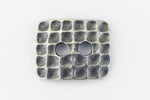 15mm Antique Pewter TierraCast Hammered Rectangle Button (20 Pcs) #CK632-General Bead
