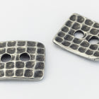 15mm Antique Pewter TierraCast Hammered Rectangle Button (20 Pcs) #CK632-General Bead