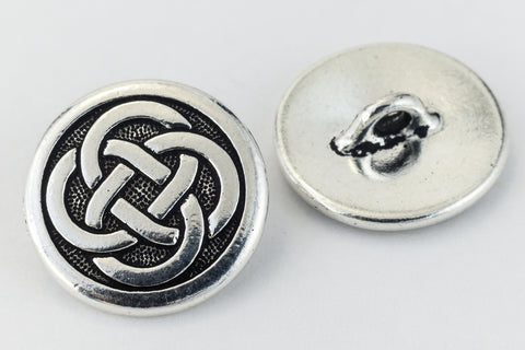 16mm Antique Silver TierraCast Celtic Knot Button (15 Pcs) #CK634-General Bead