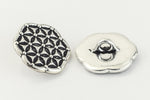 16mm Antique Silver TierraCast Flower of Life Button (20 Pcs) #CK637-General Bead
