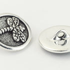 17mm Antique Silver TierraCast Dragonfly Button (20 Pcs) #CK638-General Bead