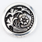 17mm Antique Silver TierraCast Czech Flower Button (15 Pcs) #CK643-General Bead