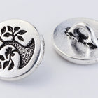 12mm Antique Silver TierraCast Bird in a Tree Button (20 Pcs) #CK647-General Bead