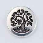 12mm Antique Silver TierraCast Bird in a Tree Button (20 Pcs) #CK647-General Bead