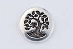 12mm Antique Silver TierraCast Bird in a Tree Button (20 Pcs) #CK647-General Bead