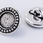 12mm Antique Silver TierraCast Beaded Bezel Button (20 Pcs) #CK649-General Bead