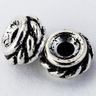 6mm Antique Silver TierraCast Twisted Spacer Bead (20 Pcs) #CK653-General Bead