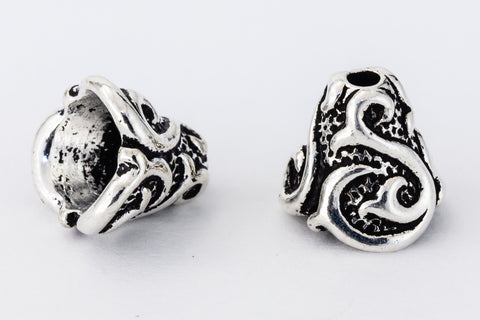 9mm Antique Silver TierraCast Lily Cone (20 Pcs) #CK655-General Bead