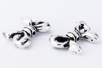 14mm Antique Silver TierraCast Pewter Bow Bead (20 Pcs) #CK656-General Bead