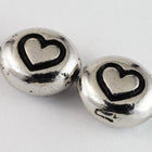 7mm x 6mm Antique Silver TierraCast Pewter Heart Bead (20 Pcs) #CK692-General Bead