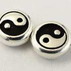 8mm Antique Silver Tierracast Yin Yang Coin Bead (10 Pcs) #CK301-General Bead