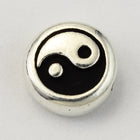 8mm Antique Silver Tierracast Yin Yang Coin Bead (10 Pcs) #CK301-General Bead