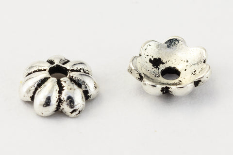 5mm Antique Silver TierraCast Pewter Petal Bead Cap (50 Pcs) #CK716-General Bead