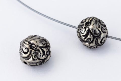 8mm Antique Pewter TierraCast Jardin Bead (20 Pcs) #CK725-General Bead