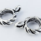 1/4" Antique Silver TierraCast Pewter Twisted Bail (20 Pcs) #CK742-General Bead
