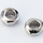 5mm Rhodium TierraCast Nugget Heishi (50 Pcs) #CK776-General Bead