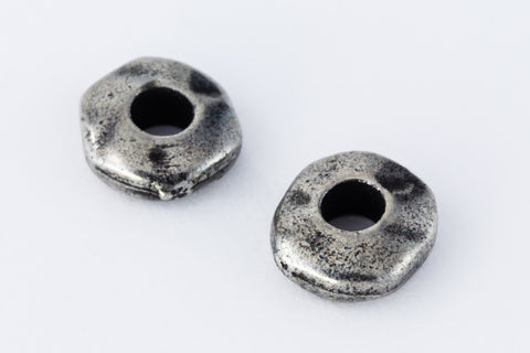 7mm Antique Pewter TierraCast Nugget Heishi (50 Pcs) #CK777-General Bead