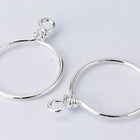 20mm Bright Silver TierraCast Brass Wire Hoop 17 Gauge (10 Pcs) #CK802-General Bead