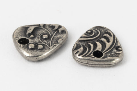 10mm Antique Pewter TierraCast Jardin Triangle Charm #CK808