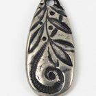 23mm Antique Pewter TierraCast Jardin Teardrop Charm #CK811