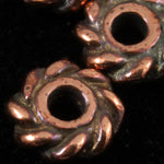 4mm Antique Copper Tierracast Pewter Twist Heishi Spacer-General Bead