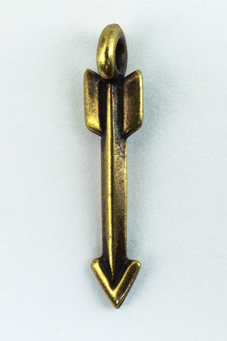 20mm Antique Brass Tierracast Pewter Arrow Charm #CKC104-General Bead