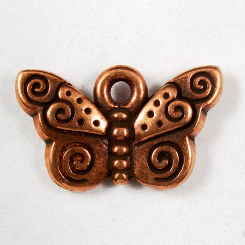 9mm x 15mm Antique Copper Tierracast Butterfly Charm-General Bead