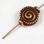 10mm Antique Copper Tierracast Pewter Spiral Bead-General Bead