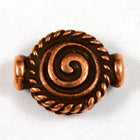 10mm Antique Copper Tierracast Pewter Spiral Bead-General Bead