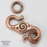 11mm x 23mm Antique Copper Spiral "S" Hook Clasp #CK118-General Bead