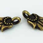 12.5mm Antique Brass Tierracast Pewter Hamsa Charm #CKC120-General Bead