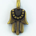 12.5mm Antique Brass Tierracast Pewter Hamsa Charm #CKC120-General Bead